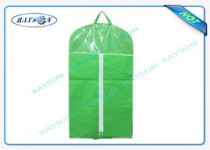China Customized Mens Non Woven Fabric Bags With Good Zipper And PVC Window wholesale