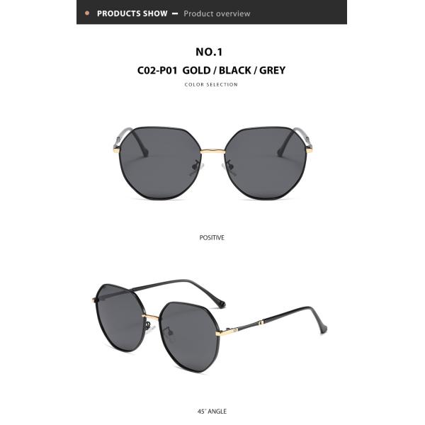 Protect Eyes Round Metal Sunglasses CE , Anti UV Polarized Sunglasses