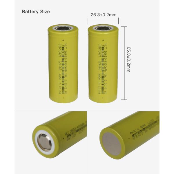 26650 4000mAh Lfp Lithium Ion Battery Deep Loop Cell 3.6v For Wheelchair
