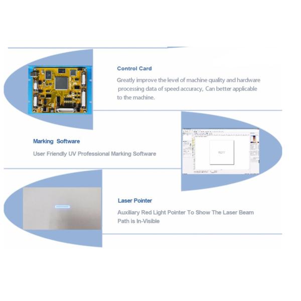 Desktop UV Plastic Laser Marking Equipment High Precision 110 * 110mm Working Area