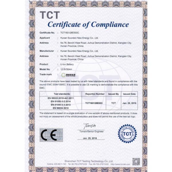 LED Street Light Lifepo4 Storage Battery Systems 12V 30Ah With Long Cycle Life