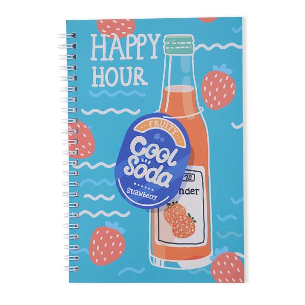 Custom A5 Gold Wire Journal Note Book With Spiral Binding And Personalized Cover Design