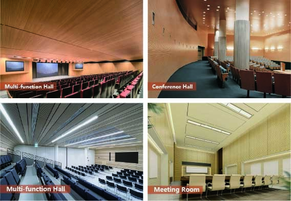 Sound Absorption E1 Garde Grooved Acoustic Panels With CE FSC France A+ Approved