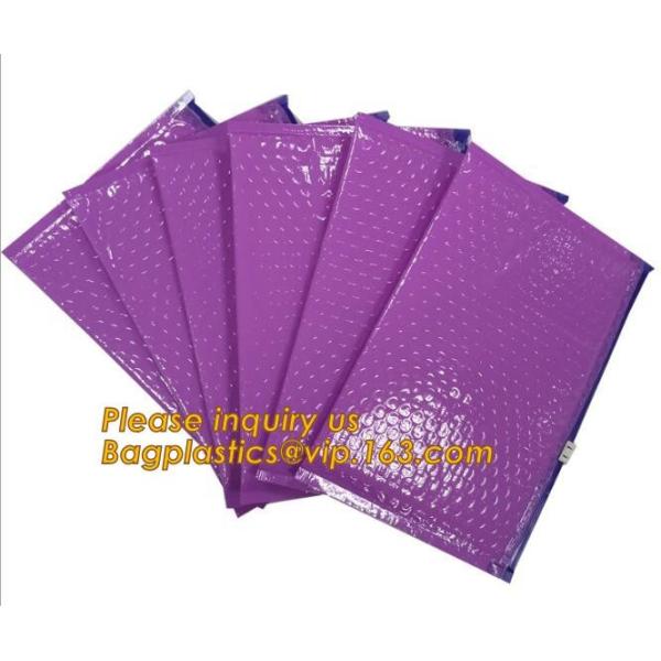 Promotional inner package shipping slider bubble bag,Plastic clear bubble bag with zip lock slider zipper bagease pack