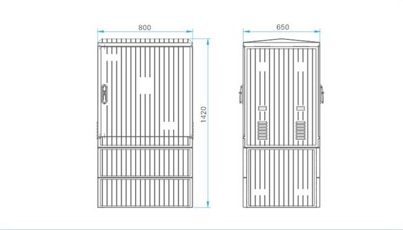Integrated Power Distribution Cabinet Outdoor Waterproof Reinforced Double Base