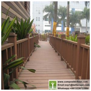 China Wholesale Outdoor Wood Plastic Composite Porch Balustrade Decorative WPC Side Rail on sale