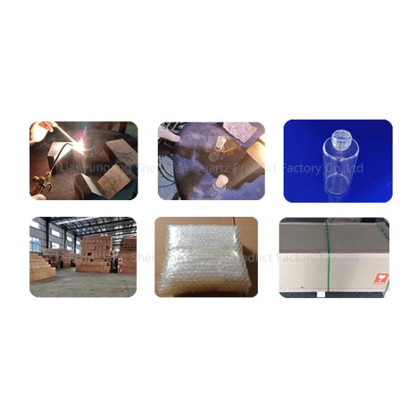 Purity Transparent Fused Silica Glass Reagent Bottle With Screw Caps