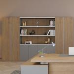 Large Office Back Cabinet With Aluminum Alloy Edging Design, Book Display,