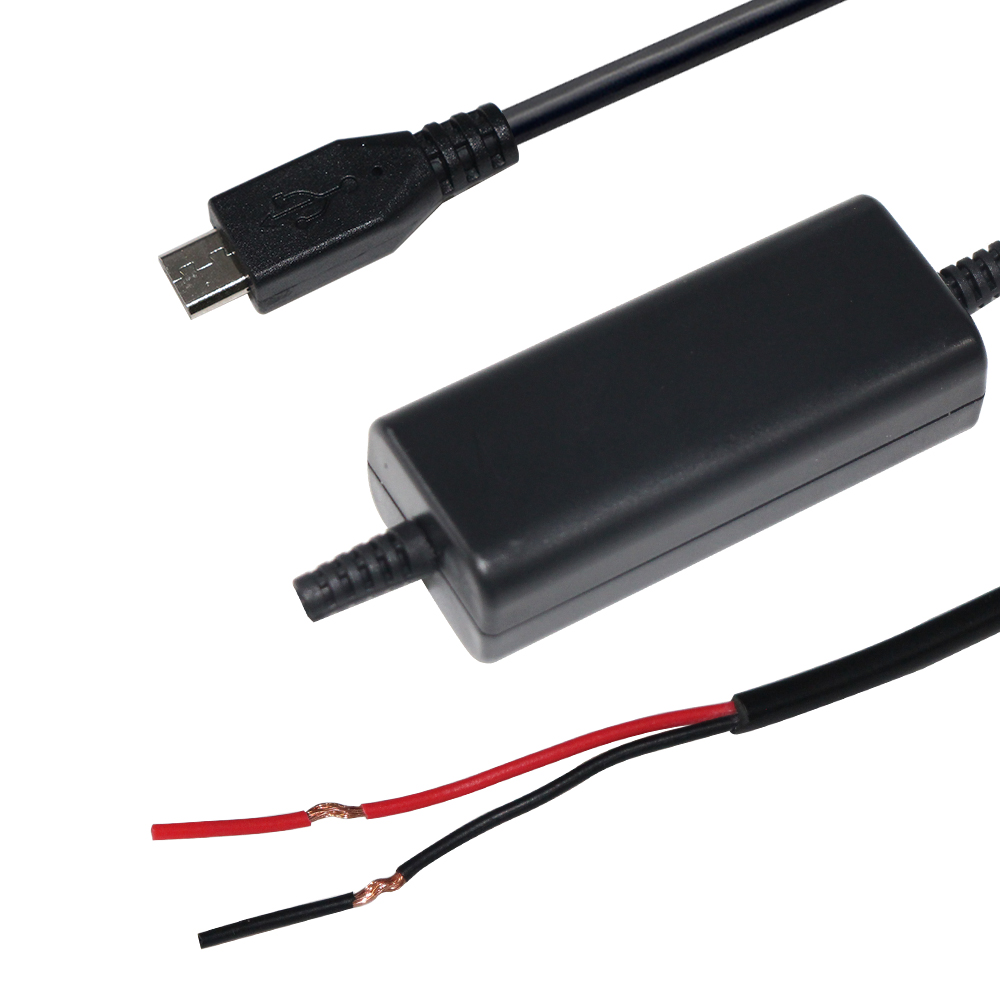 China Micro USB to Bare Wire 5V to 9V 12V Step-Up Converter Cable wholesale