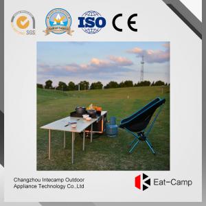 China EATCAMP Outdoor Kitchen Station Of Tilia Solid Wood Table  Windproof Card Furnaces  7.4 Kg - 40 L - 3 KW * 2 For BBQ wholesale
