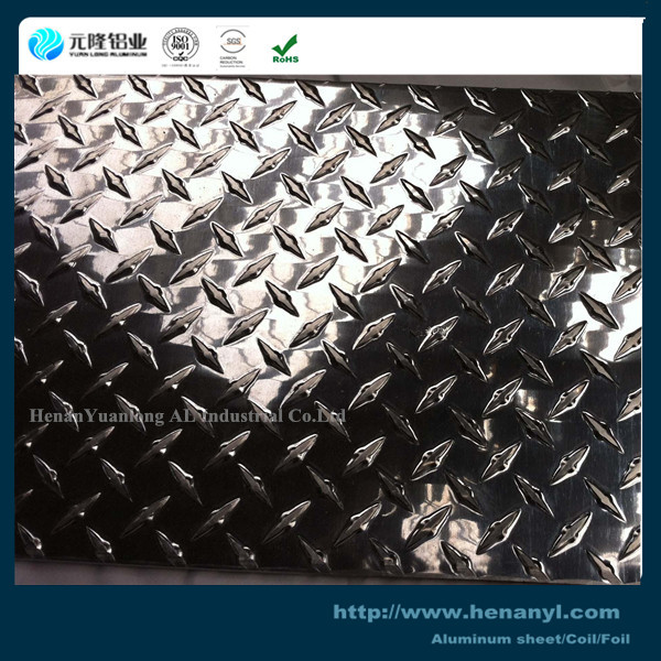 Polishing Aluminum Diamond Plate Flooring , Checkered Aluminum Sheets