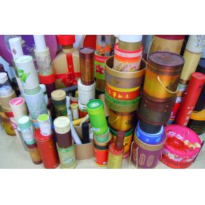 Custom printed paper cardboard cylinder wine packaging paper tube box