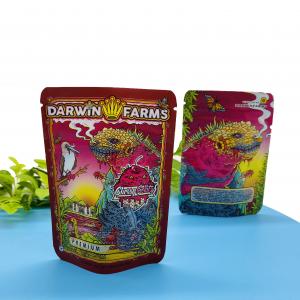 China CR Zipper Stand Up Zipper Pouch 3.5g Aluminized Foil For Darwin Farms wholesale