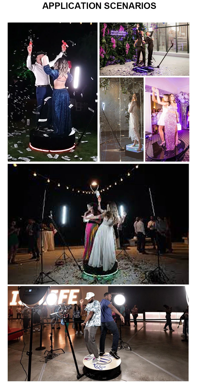 2022 New Party Artifact Portable Automatic Photobooth Video Rotating Selfie 360 for Birthday Wedding Ins-Worthy Location