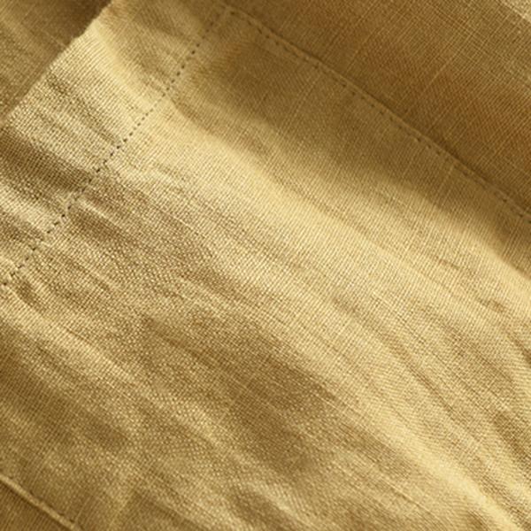 100% Linen S - 3XL Men'S Casual Shirt Short Sleeve Soild Color Single Button