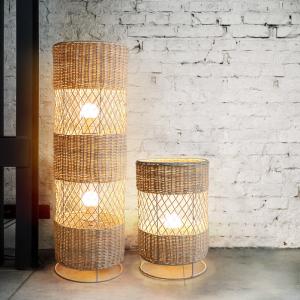 China Handmade Led rattan wicker floor lamp For Living Room Decoration on sale