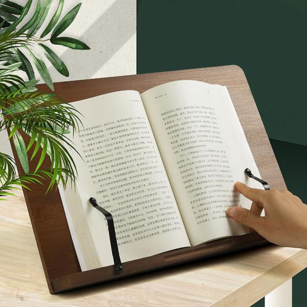 Adjustable Book Holder Tray and Page Paper Clips-Cookbook Reading Portable Sturedy Lightweight Bookstand