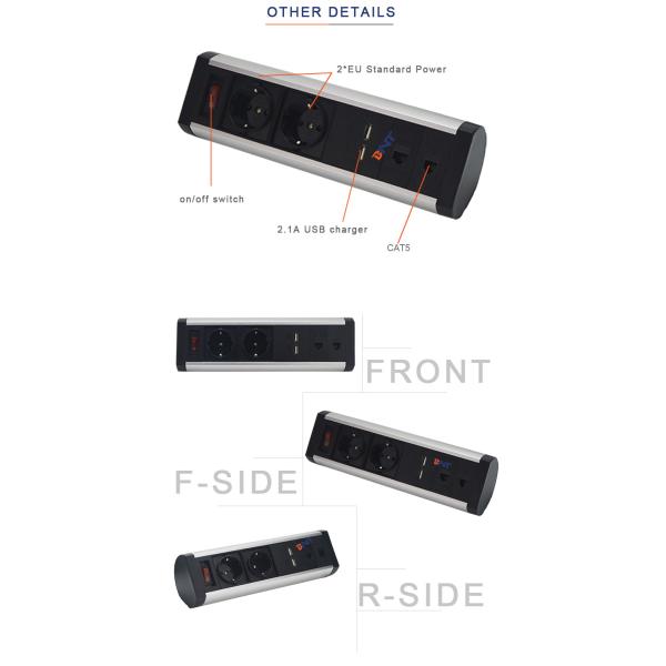 Boente eu power plug table clamp mount outlet / clamping table power outlet power strip desk clamp