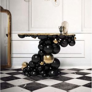 Console Hotel Lobby Coffee Table High End Light Luxury