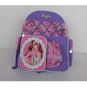 Pretty Cartoon Character Backpacks , Personalized Kids Backpacks Purple