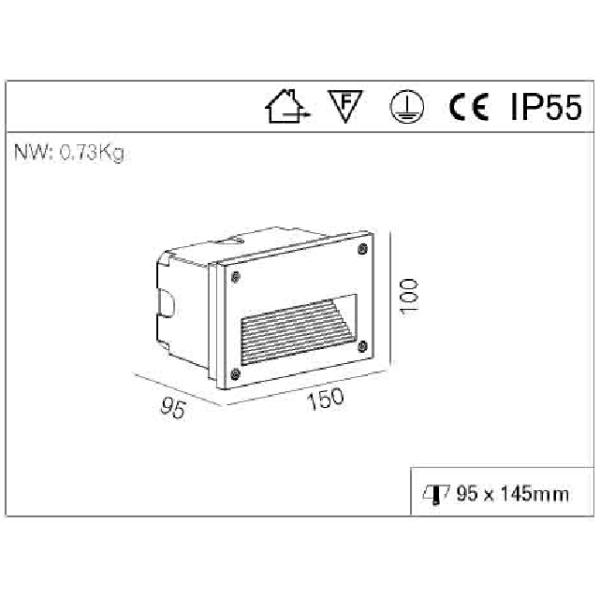 hot sale 3W Underground Waterproof Mini Recessed LED Lighting Outdoor LED Step LightS Warm White