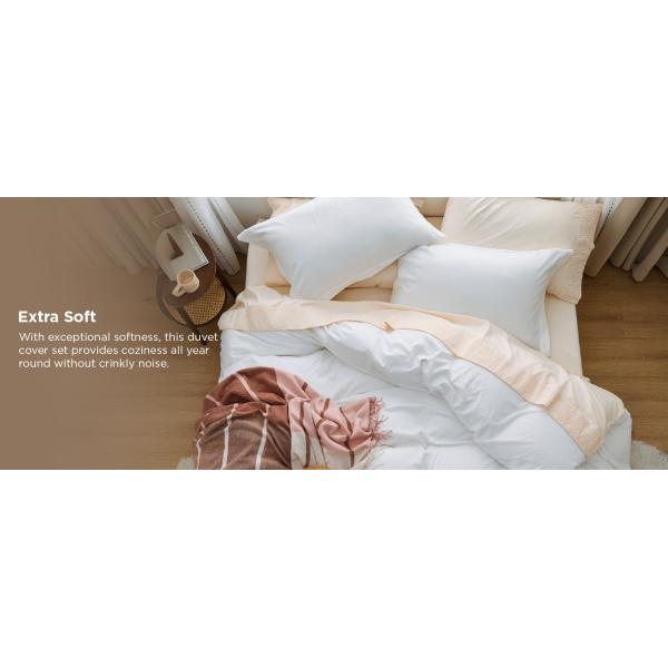 3 Pieces Extra Soft Bedding Set, Includes 1 Duvet Cover with Zipper Closure & 2 Pillow Shams