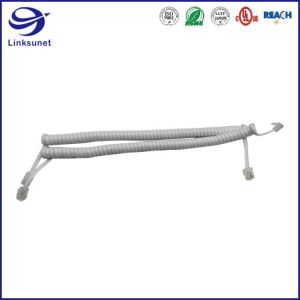 China Golden Plated 6 Pins Injection RJ12 connector Wire Harness for telephone wire wholesale