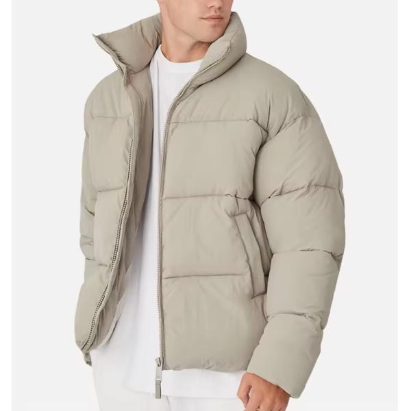 High Quality Men Winter Thicken Zipper Windproof Puffer Coat Hooded Water Resistant Men's Long Jacket