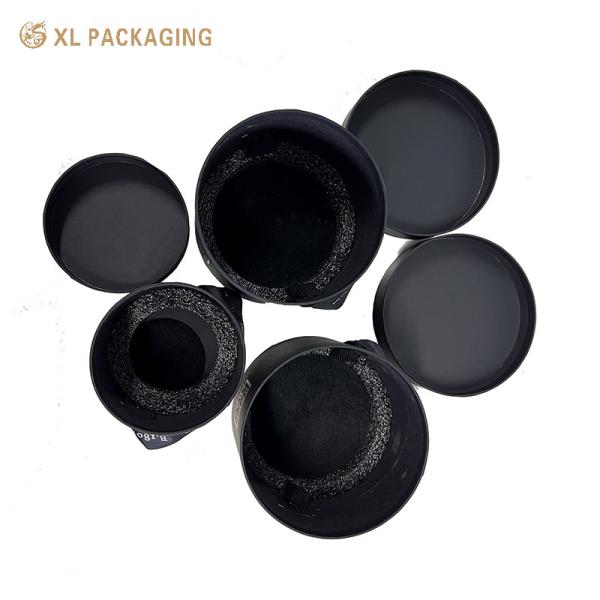 Custom Black Paper Candle Tubes Flat Edge Black Paper Tube Packaging Biodegradable Kraft Paper Tube