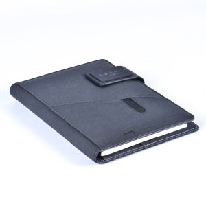 China Soft Pu Leather Business Notebook , Customized Power Bank Notebook wholesale