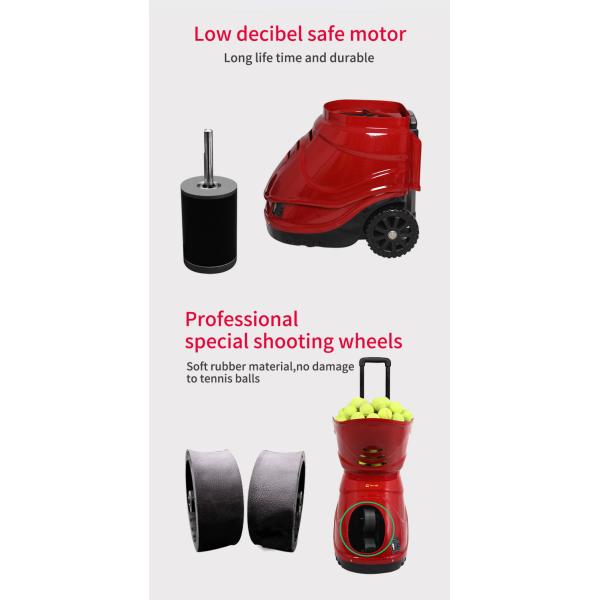 Automatic Siboasi T1600 Tennis Training Machine 150pcs Balls Black Color