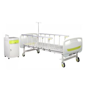 China Two Functions  Detachable ABS Head &Foot board Medical Bed Manual Hospital Bed Hospital Patient Bed on sale