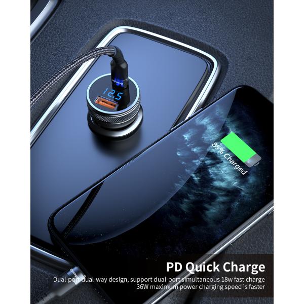 Essager 36W PD 3.0 QC3.0 USB Type C Car Fast Charger