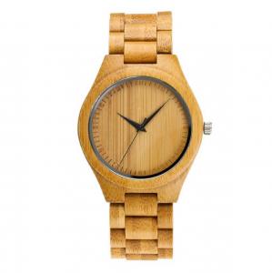 China 2019 Eco-friendly Wood Quartz Wooden Watches Men With bamboo watch box wholesale