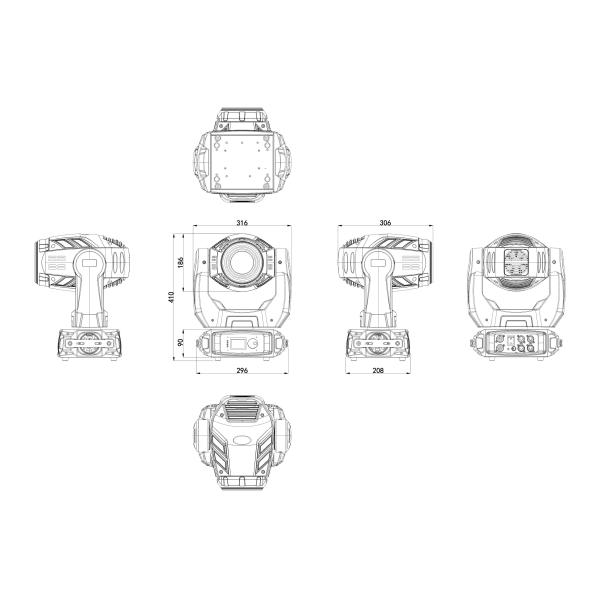 100W Gobo Effect LED Beam Moving Head Light