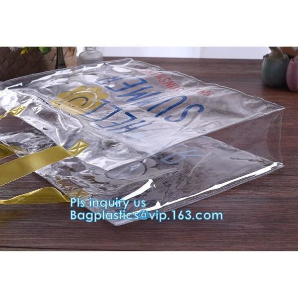 pvc shoulder bag large capacity tote bag for women, laser shoulder bag pvc leather tote bag, Studded Clear Tote/PVC shou