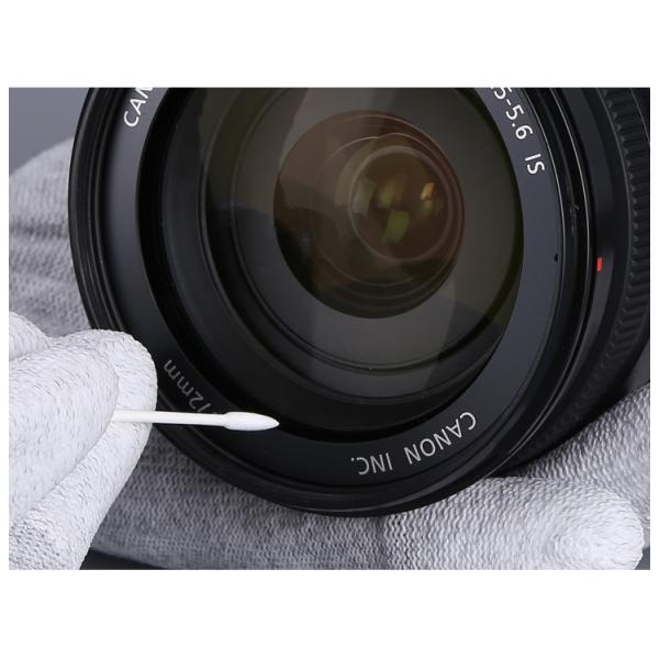 Paper Handle White Cotton Bud Swab Round Head For Cosmetic Cleaning