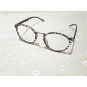 China 80031-C4 Black tortoiseshell Color Acetate Temple TR90 Material Optical Eyeglasses frame wholesale