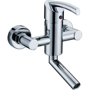 China Nickle Chrome Plating Two Hole Bathroom Faucet Household Ceramic Cartridge wholesale