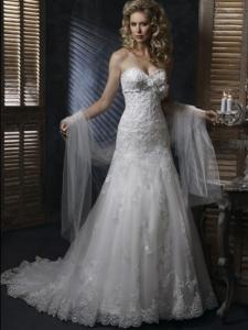 China Aline Lace beaded wedding dress Strapless Bridal gown#dq4777 wholesale