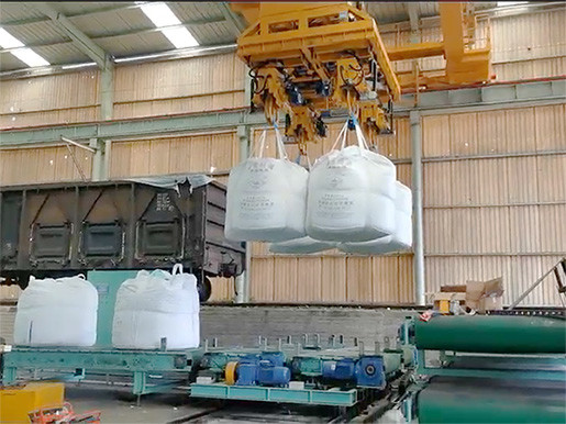 2 Cars/H Train Open Car Automatic Loading Machine Unmanned For Tons Of Bags