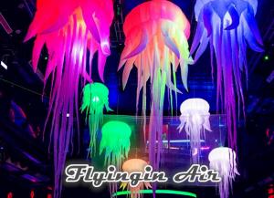 Hot Sale Hanging 3m Height Inflatable Jellyfish with Led Light for Sale
