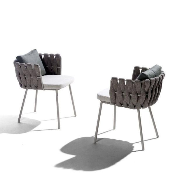 Nordic Outdoor Table Chair Combination Garden Rattan Simple Ribbon Chair Furniture