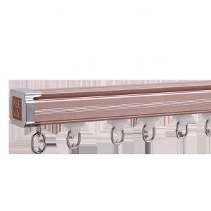 China Aluminum Metal Silent Curtain Track With Ceiling Mounted Wall Mounted Style wholesale