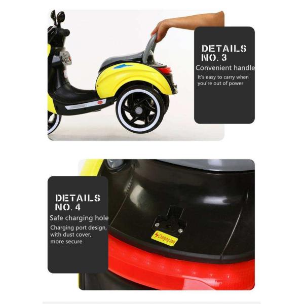 Mini Tricycle Ride On Toy Car 6V Electric Motorcycle for Kids Unisex Assortment Bundle