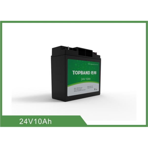 Long lifespan Deep Cycle Lithium Battery 10Ah / 24V LifePO4 Battery Light weight