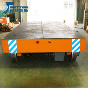 China Battery Powered Flat Workshop Transfer Car Handing Equipment Rail Transfer Cart wholesale