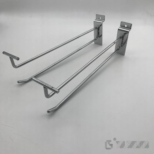 Steel wire Shelving Accessories Metal Slatwall Hooks 30cm 25cm size
