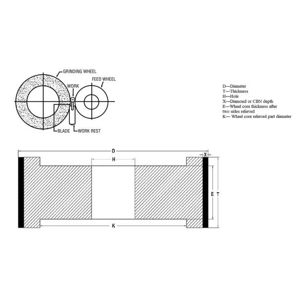 ISO Centerless Grinding Wheels 8 Inch Diamond Grinding Wheel For Carbide