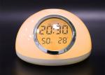 Multicolor LED Touch Light Alarm Clock 2000MA Battery Capacity For Bedroom